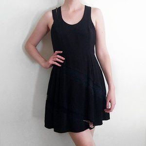 Madison Marcus Silk Lace Inlay Sleeveless Dress